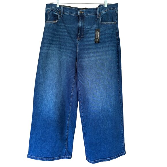 Banana Republic Vintage Stretch Wide Leg Denim Jeans Medium Wash - Picture 1 of 10